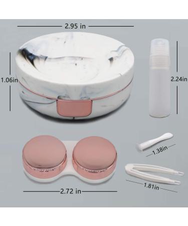 Portable Cute Rose Gold Contact Lens Case with Mirror for Travel - Buy Online on GoSupps.com