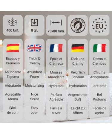  GPQ GPQ - Bath Time 2-in-1 Gel/Shampoo | 400 units x 8 g | 91% Natural Origin | Hotel Amenities | With essential oils paraben-free | Hotel country house apartment B&B | Made in EU - Buy Online on GoSupps.com