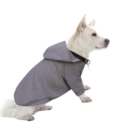 Hualisiji dog hooded sweater large dog sweater large dogs dog sweater large warm and light with a soft texture easy to wear and light colors (4xl gray) 4xl gray
