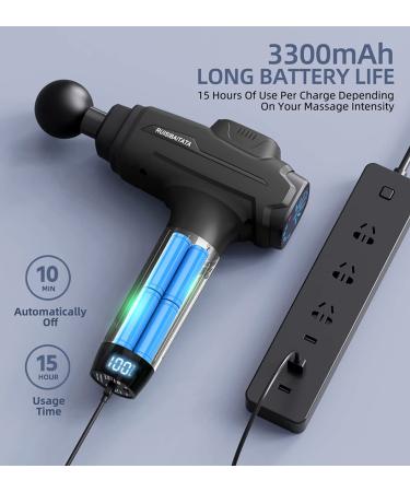 Deep Tissue Percussion Massage Gun for Athletes - Recovery & Pain Relief - Upgraded Silence Handheld Electric Massager (Black) - Buy Online on GoSupps.com