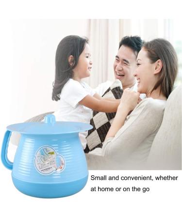 Portable Urinal Potty Plastic Thickening Potty Urinal Home Men and Women with Cover Adult Bedroom Blue - Buy Online on GoSupps.com