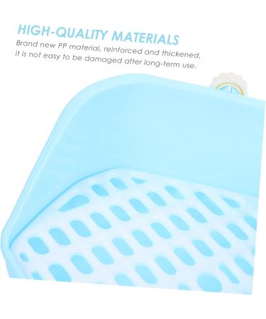 BESPORTBLE Box Rabbit Toilet Trainer Potty Bunny Poop Scooper Small Animal Toilet Hamster Potty Pet Plastic 33X29.5X14CM Blue - Buy Online on GoSupps.com