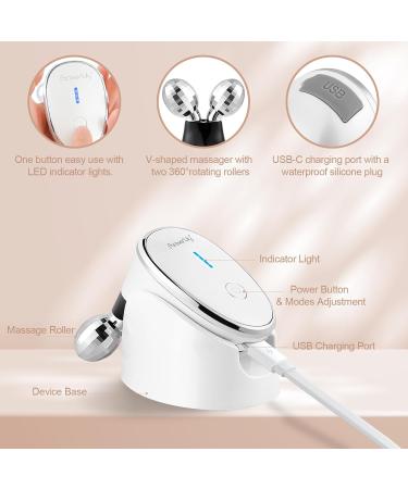Foreverlily Red Light Therapy Face Massager | 3 Modes Microcurrent Device for Face & Neck | Anti-Aging LED Photon Therapy & Skin Tightening | EMS White - Buy Online on GoSupps.com
