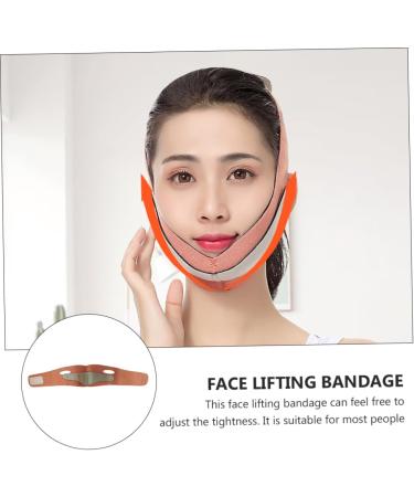 VINTORKY Thin Face Belt Face Band Face Lifting Bandage Face Beauty Belt Double Chin Reducer Orange Spandex - Buy Online on GoSupps.com