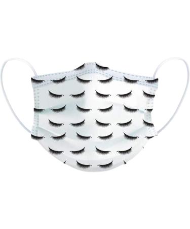Shop 50 Pack Volume Lash Print Disposable Face Masks | 3D Eyelash Pattern for Lash Care Artists - Buy Online on GoSupps.com