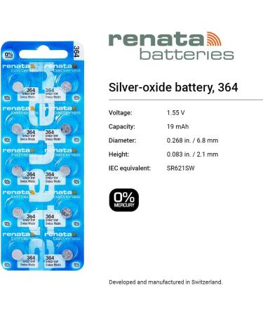 Buy Renata Watch Batteries 10Pcs - International Shipping Available | Durable & Reliable Quality - Buy Online on GoSupps.com