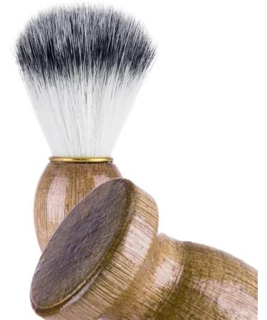 Premium Men's Razor Brush with Wooden Handle - Soft Nylon Facial Cleansing & Shaving Tool - Buy Online on GoSupps.com