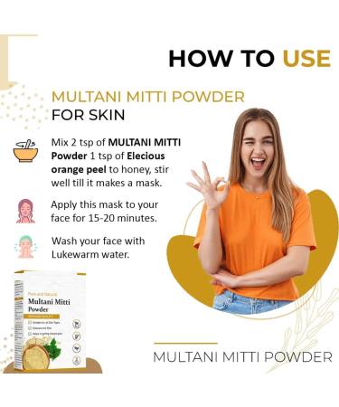 100% Natural Multani Mitti powder for Exfoliating Soothing Nourishing 200 Grams - Buy Online on GoSupps.com