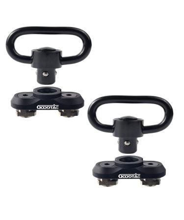 GOODTAC M-lok QD Sling Mount Adapter and Sling Swivel 1.25 Inch 2 Pack (Black)