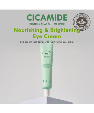 DERMAL Cicamide Nourishing Anti-Wrinkle Eye Cream 1.41 oz - Centella Asiatica Extracts Ceramide - Fight Signs of Aging Dark Circles Under Eye Bags - Buy Online on GoSupps.com