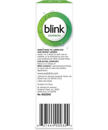 AMO Blink Contact Lubricant Eye Drops for Soft and RGP Lenses - 0.34 Ounce Box - Buy Online on GoSupps.com