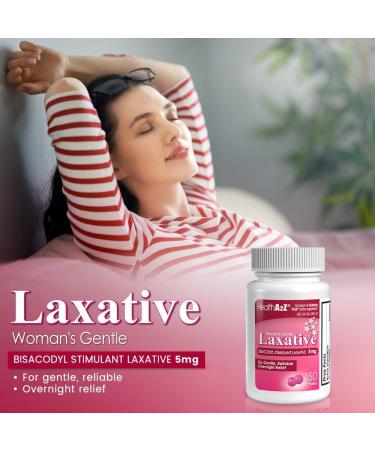 HealthA2Z Woman's Gentle Laxative | Bisacodyl Stimulant Laxative 5mg | Constipation Relief | Gentle and Reliable | Overnight Relief (150 Tablets) - Buy Online on GoSupps.com