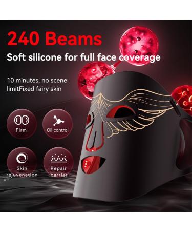 LESCOLTON LED Light Therapy Mask 4 Colors Skin Rejuvenation 240 LEDs Red Light Mask Light Therapy Mask for Facial Skin Care Anti-Aging Wrinkle Removal - Buy Online on GoSupps.com