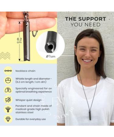 Earth and Moon Anxiety Breathing Necklace - Natural Stress Relief - Buy Online on GoSupps.com