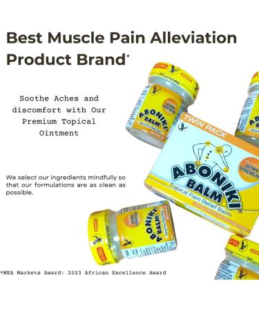 Aboniki Balm Ultra Strength - Fast-Acting Pain Relief Soothes Aches Deep Heat & Cooling Sensation - 2 Glass Jar - Buy Online on GoSupps.com