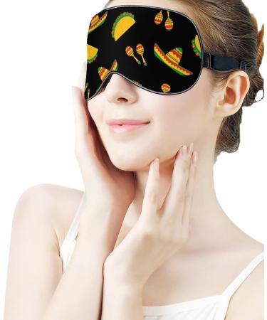 Taco National Day Sleep Mask - Adjustable Eye Cover for Sleeping and Travel - Blocks Light for Men and Women - Buy Online on GoSupps.com