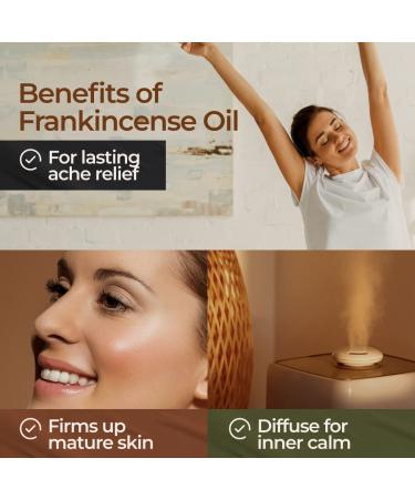 Gya Labs Pure Frankincense Essential Oil - 100% Natural, Therapeutic Grade for Pain Relief, Skin Care & Aromatherapy - 0.34 fl oz - Buy Online on GoSupps.com