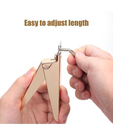 Acrylic False Nail Clippers with Magnets Adjustable Acrylic Nail Cutter Tool with 10 Length Measurement Magnets Fake Nail Trimmer Extension Clipper for Manicure Salon Home - Buy Online on GoSupps.com