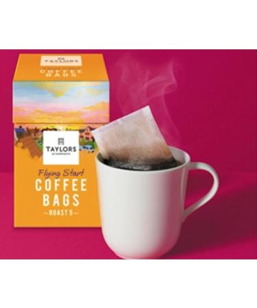Taylors of Harrogate Flying Start Coffee Bags - 4 Packs of 10 Bags 40 Bags Total - Buy Online on GoSupps.com