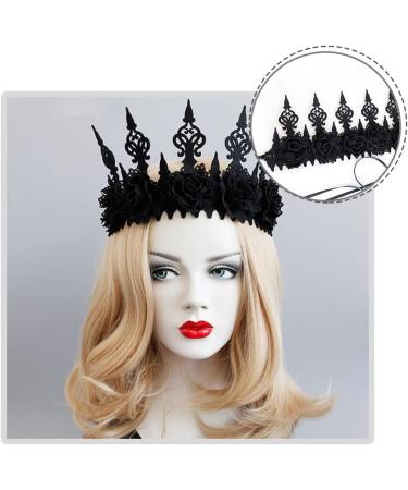 Headband Dark Gothic Forehead Chain Lace Head Wrap for Witch Makeup Masquerade Show - Buy Online on GoSupps.com