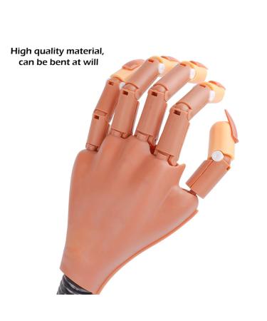 Flexible Nail Training Hand with 300 Refillable Tips - DIY Manicure Practice Kit - Buy Online on GoSupps.com