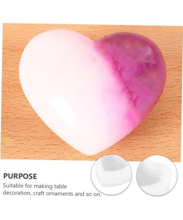 STOBOK 2pcs Love Mold Fondant Molds Silicone Soap Molds Heart Shape Silicone Heart De para Gelatinas Resin Silicone Molds Soap Silicone Molds Cake Heart-Shaped White Listing Silica Gel White 7.9x6.5cm - Buy Online on GoSupps.com
