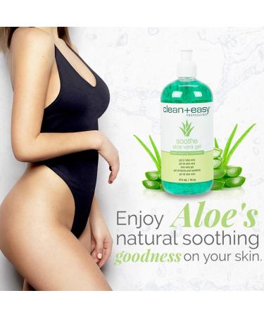 Clean+Easy Soothe Aloe Vera Gel 16oz Pump (473ml) - 2 Pack - Soothing and Hydrating Formula - Buy Online on GoSupps.com