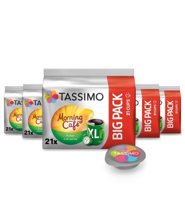 Buy Tassimo Capsules Morning Caf Filter XL & Jacobs Crown XL - Bulk Coffee Bundle 105 & 80 Capsules International Shipping Available - Buy Online on GoSupps.com
