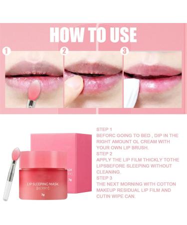 Lip Sleeping Mask with Lip Scrubs Exfoliator & Moisturizer Double Effect Lip Mask Overnight for Dry Lip Masks Treatment Care Cracked Lips Peeling Lip Primer Lip Repair Balm (1Pcs) - Buy Online on GoSupps.com