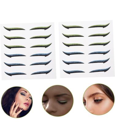 Ipetboom 12 Pairs Glitter Eyeliner Invisible Eyelid Tapes Flash Tape Eye Makeup Stickers Miss Eyes Skin Patch - Buy Online on GoSupps.com