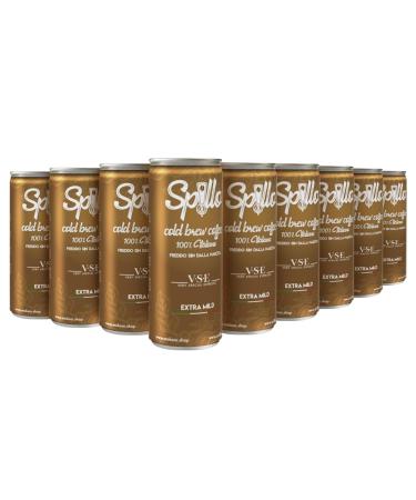 Spillo Spillo Extra Mild Cold Coffee Cold Brew Coffee 100% Italian Original Taste Sweet Can 250ml (Pack of 24)