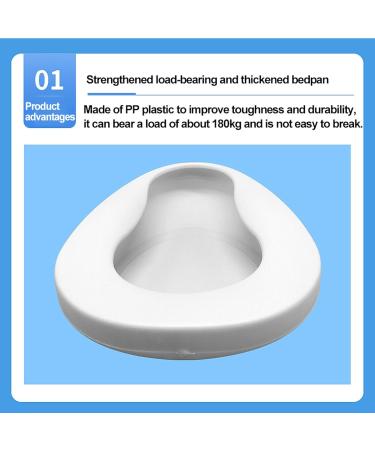 NEDLON Plastic Bedpans Unisex Thicken Bed Pan Portable Toilet Potty for Bedridden Old Man Pregnant Woman Hospital Or Home Use (Color : Blue) - Buy Online on GoSupps.com