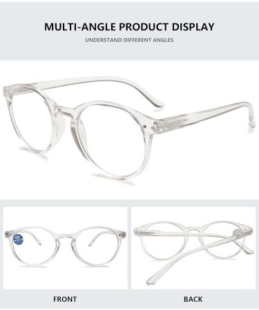 Buy MAGIMODAC Women's Computer Reading Glasses - Blue Light Filter Oval Shape 2.25 Diopters Transparent - International Shipping Available - Buy Online on GoSupps.com
