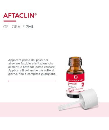 Dermovitamina Aftaclin Oral Gel Against Mouth Ulcers And Small Mouth Wounds 7 ml - Buy Online on GoSupps.com