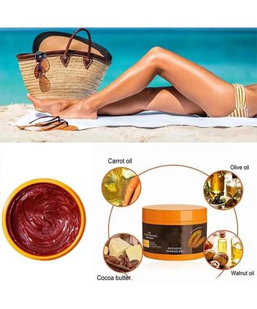 Luxury Intensive Tanning Gel Natural Tanning Accelerator Cream Gel Brown Tanning Gel Maintain Healthy Tanned Complexion For Tanning Beds And Sun Outdoors (1pcs) - Buy Online on GoSupps.com