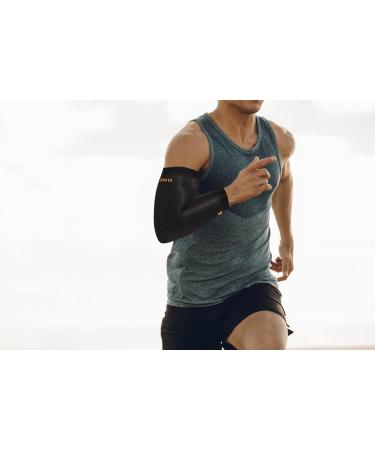 Thx4COPPER Elbow Compression Sleeve (2 Pieces) | Copper Infused Support for Recovery | Ideal for Workouts, Sports, Golf, Tennis Elbow, Arthritis, Tendonitis | Large (Pack of 2) - Buy Online on GoSupps.com