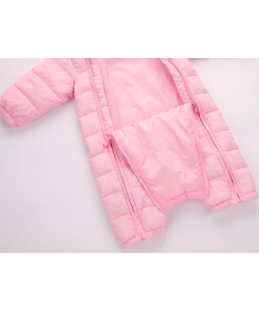 Happy Cherry Baby Toddler Hooded Romper Footie Pajamas - Bear Pink, 6-12 Months - Buy Online on GoSupps.com