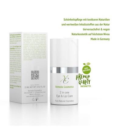 Xemeda Cosmetics 2-in-1 Eye & Lip Care | Anti-Wrinkle Cream for Dark Circles & Dry Lips | Natural German Formula - 15ml - Buy Online on GoSupps.com