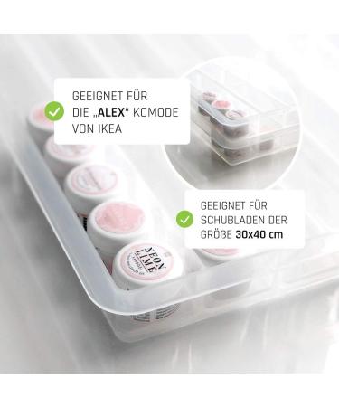 Large Stackable Sorting Box for Nail Design - Transparent Storage for Gel Crucibles & Art Supplies | Lyninails - Buy Online on GoSupps.com