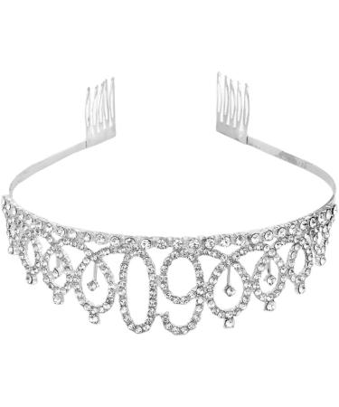 Minkissy 60th Birthday Tiara Crystal Crown Rhinestone Princess Birthday Crown Hair Accessories Happy 60th Birthday Crown Tiara for Women Ladies - Buy Online on GoSupps.com