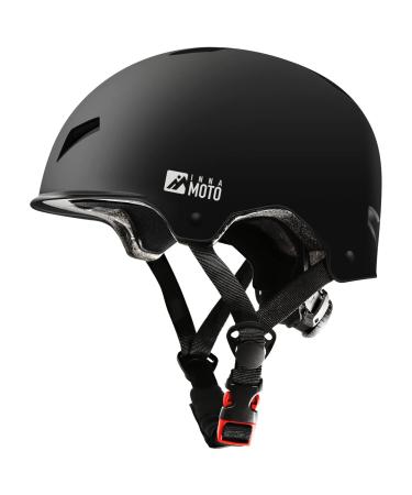 INNAMOTO Adults & Kids Bike Helmets for Men & Women  Kids Helmet for Boys & Girls, Bicycle Adults Helmets - for Skateboard, Scooter, Cycling, Adjustable Helmets for Toddlers Medium:54-58cm / 21.2"-22.8" Black