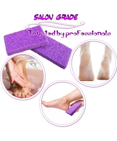 70-Piece Pedicure Exfoliator Kit: Disposable Pumice Stone, Sponge Scrubber, Callus Remover, Nail Files - Purple - Buy Online on GoSupps.com