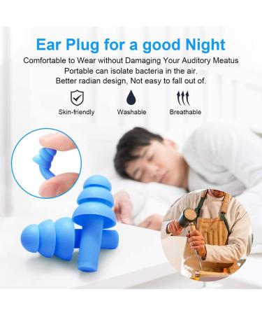 Bitefu 40pcs Silicone Earplugs - Waterproof Hearing Protection for Swimmers Sleep & Travel - 5 Colors Portable Case Included - Buy Online on GoSupps.com