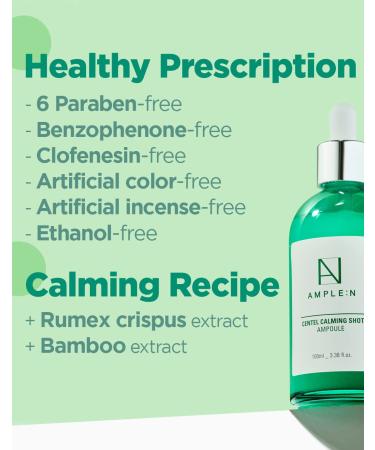 Buy AMPLE:N Centel Calming Shot Serum - Soothing Face Serum for Sensitive Skin Redness Relief & Acne Treatment - 3.38 fl. oz - Worldwide Shipping - Buy Online on GoSupps.com