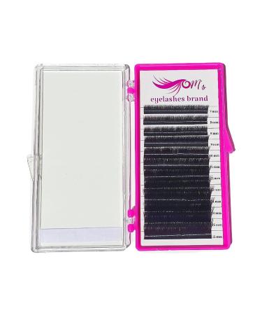 OM's Eyelashes Extension 100% Silk Premium Quality (11mm M curl - 0.10) 11mm M-curl