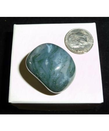 Natural Crystal Rough Decoration Moss Agate TumbledStone Brazil 15 Grams