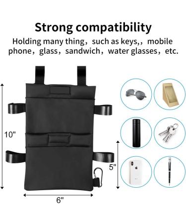 FunCee Lightweight Washable Crutch Pouch Bag - 2-Pocket Storage for Phones, Keys, Pens, Water Bottle - Ideal for Easy Access on the Go - Buy Online on GoSupps.com
