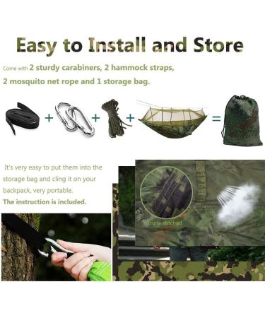 KEPEAK Camping Hammock with Net - Lightweight Nylon Double Tree Hammock for Backpacking & Travel - Multi Color 2 Person - Buy Online on GoSupps.com