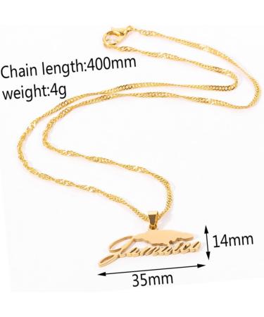 PRETYZOOM 1pc Map English Alphabet Necklace Neck Pendant Versatile Necklace Personality Decorate Alloy - Buy Online on GoSupps.com