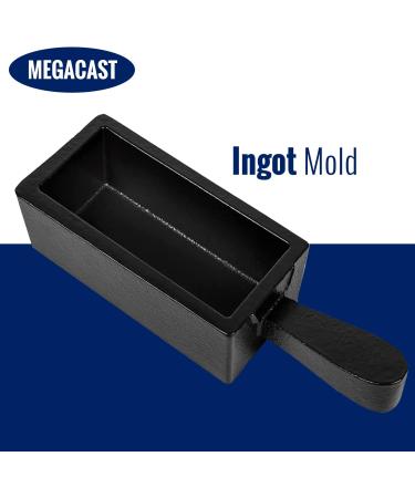 MegaCast 100 oz Troy Ounce Loaf Cast Iron Ingot Mold for Melting & Casting Precious Metals - Gold, Silver, Copper, Aluminum, Brass | Refining Tool - Buy Online on GoSupps.com